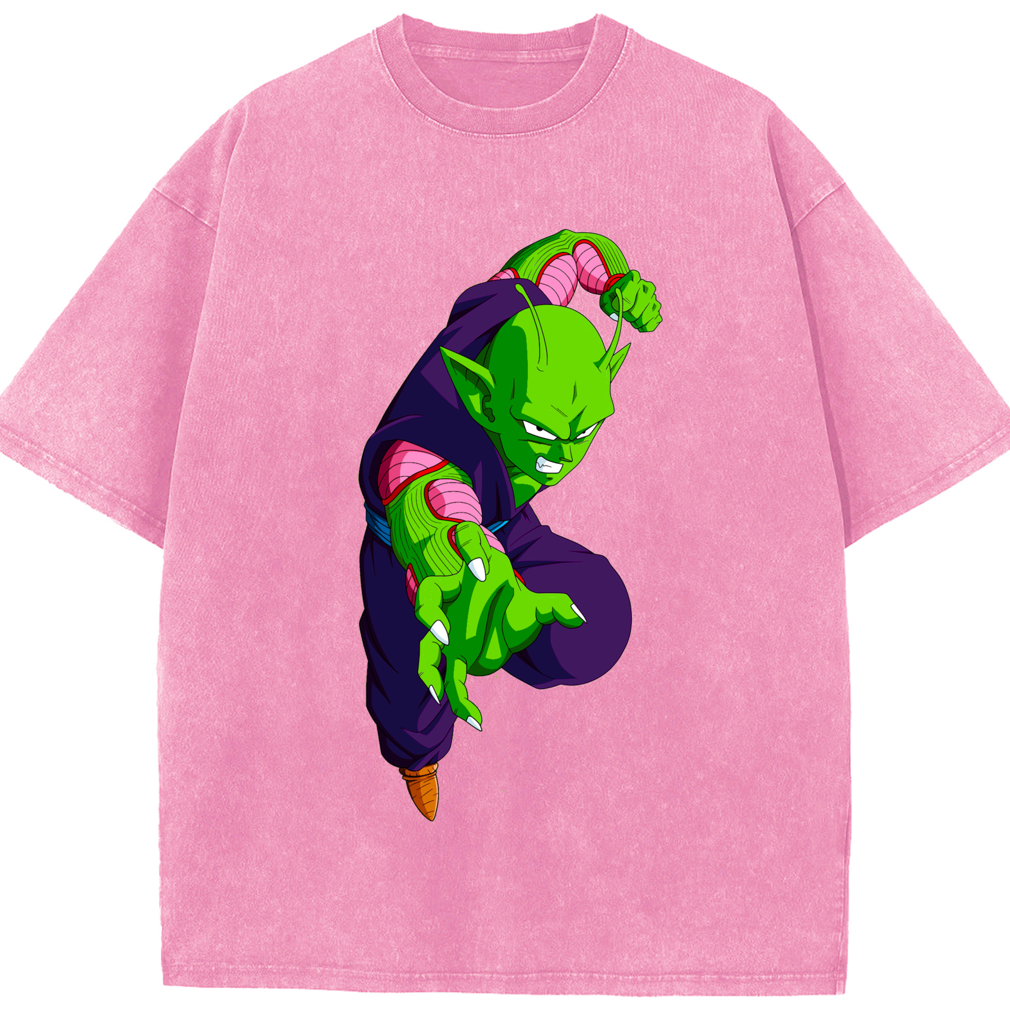 （画像用） ドラゴンボール ピッコロ DRAGON BALL Piccolo 綿100% ヴィンテージ風 半袖Tシャツ（フロントプリント）
